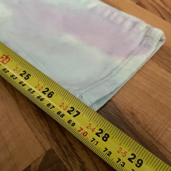 Black Heart Tie Dye High Waist Skull Skinny Jeans 11 - Picture 12 of 12